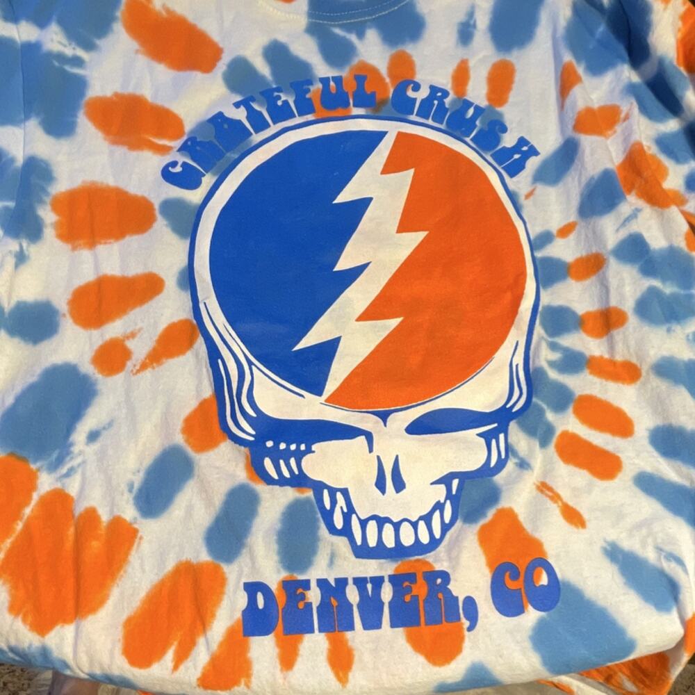 Grateful Dead Orange Crush Tie Dye T Denver Broncos Men’s M - Picture 5 of 7